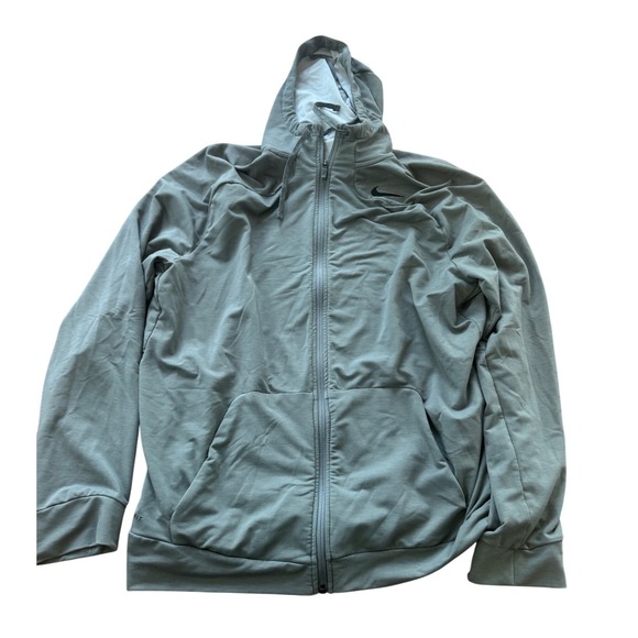 Nike Dri-FIT XXL Mens Full Zip Gray Training Lightweight Hoodie Jacket - Picture 1 of 4